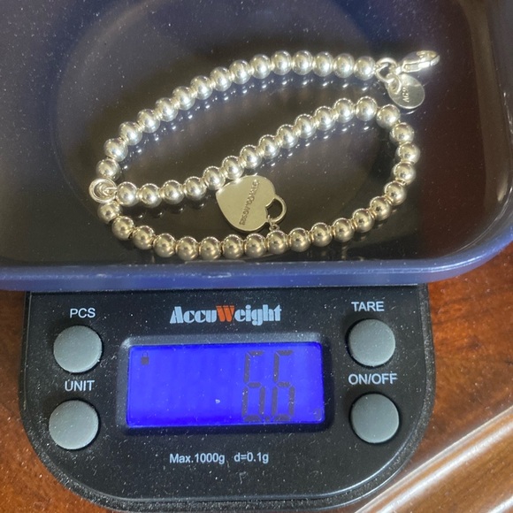 “Return to Tiffany & Co” Round Sterling Silver Beaded Bracelet With Heart Tag!!! - Picture 16 of 17